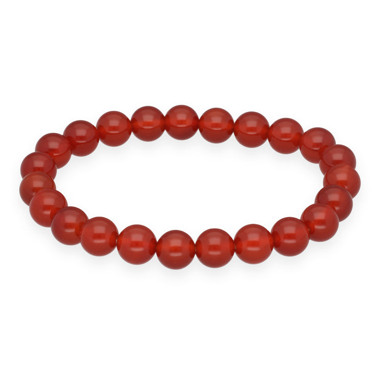 Carnelian bead bracelet | 8 mm
