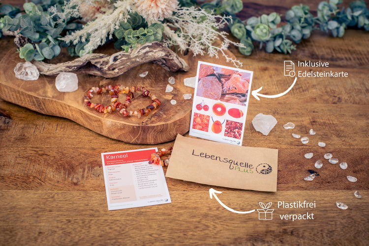 Carnelian chip bracelet