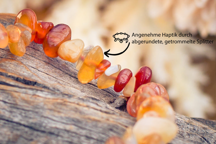 Carnelian chip bracelet