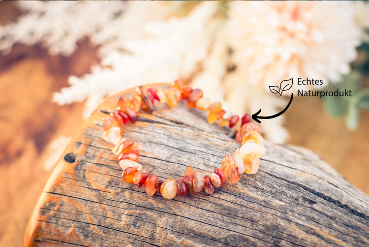 Carnelian chip bracelet