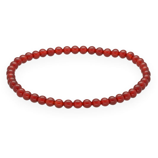 Carnelian mini bead bracelet | 4 mm
