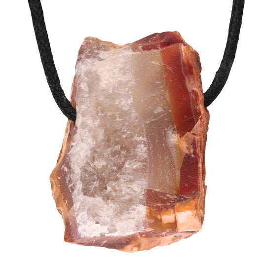 Carnelian rough stone pendant