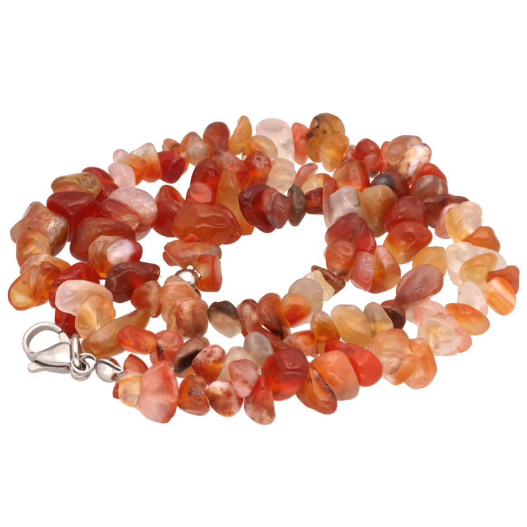 Carnelian chip necklace | 45 cm + clasp