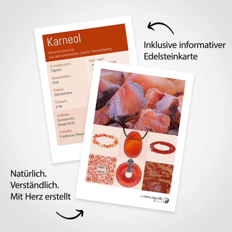 Carnelian tumbled stone