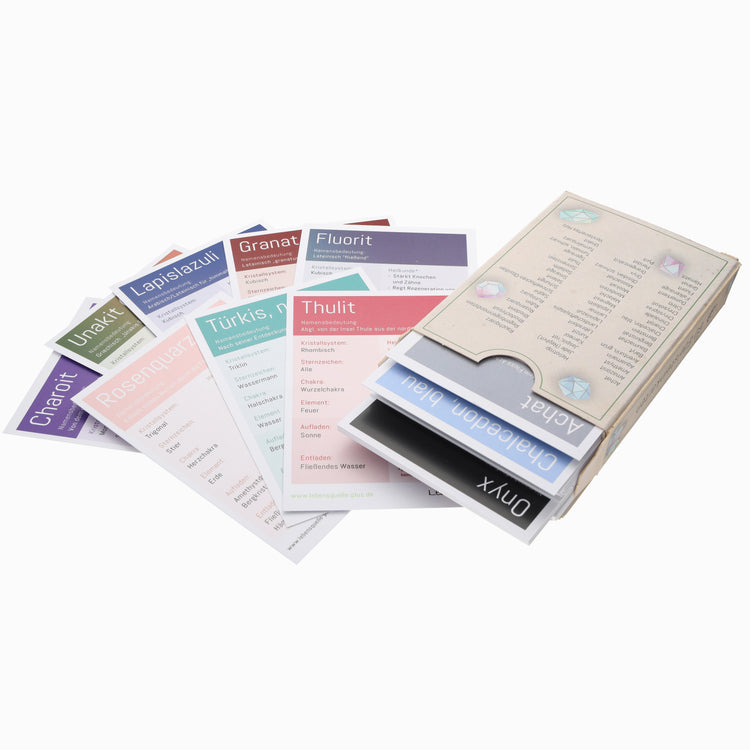 Gemstone Card Set | 60 + 2 informative cards on the most popular gemstones