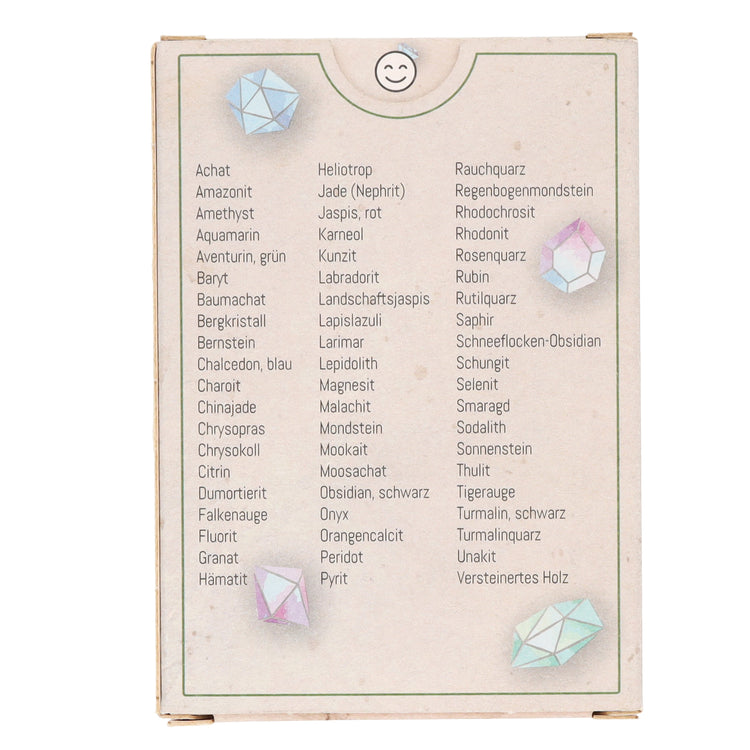 Gemstone Card Set | 60 + 2 informative cards on the most popular gemstones