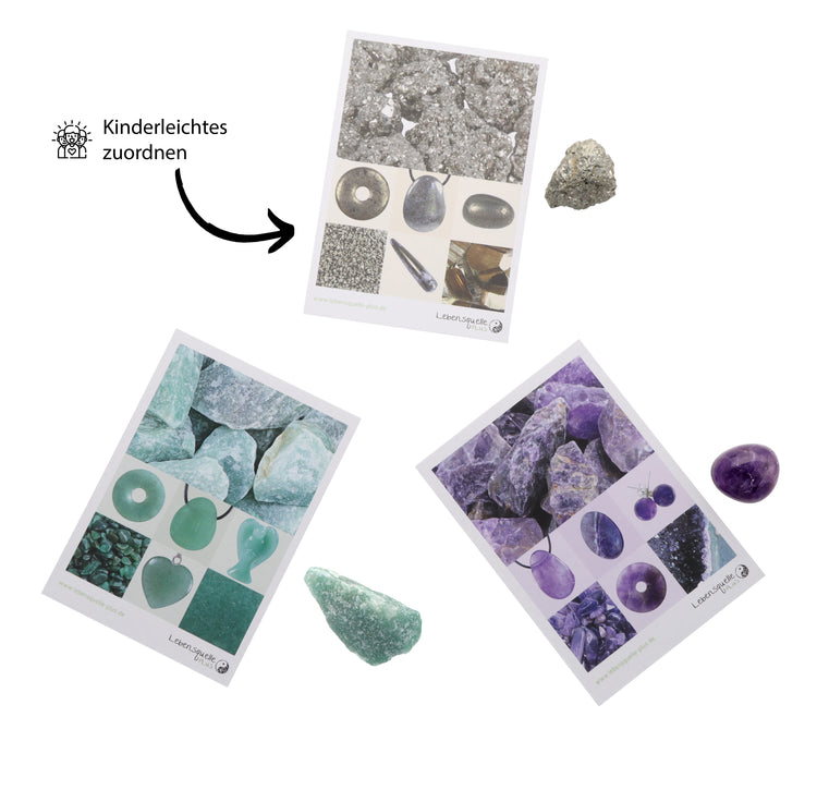 Treasure chest with 18 hand-picked gemstones