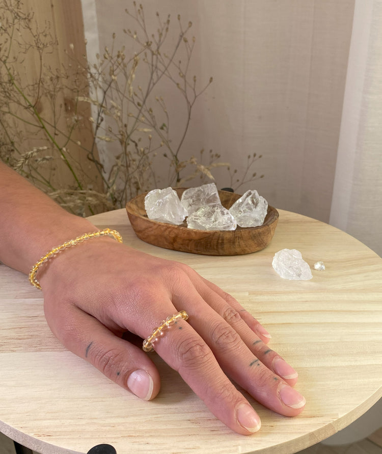 Citrine | elastic ball ring