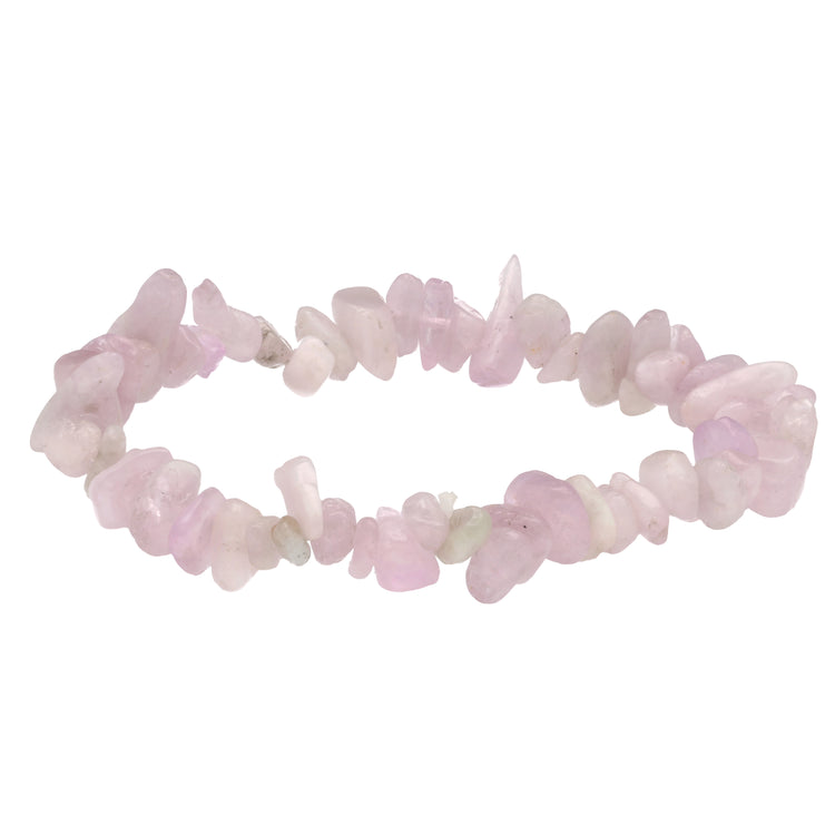 Kunzite chip bracelet
