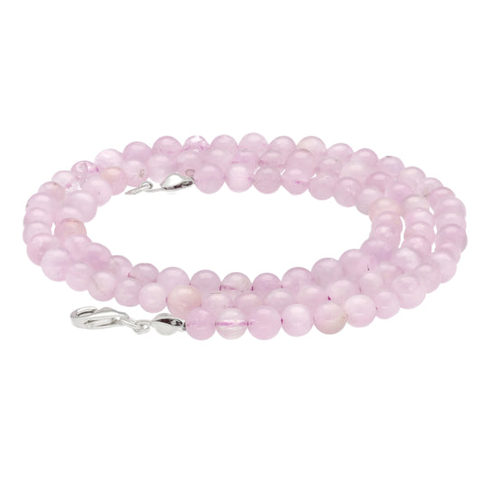 Kunzite ball chain | Ø 4mm with 925 silver clasp | 45cm