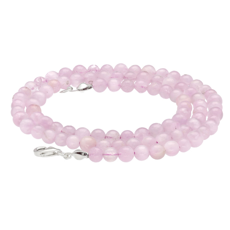 Kunzite ball chain | Ø 4mm with 925 silver clasp | 45cm