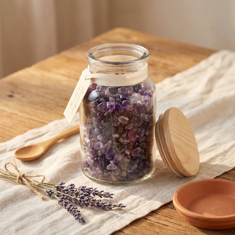 Amethyst Mini-Trommelsteine – lifestyle-anwendung