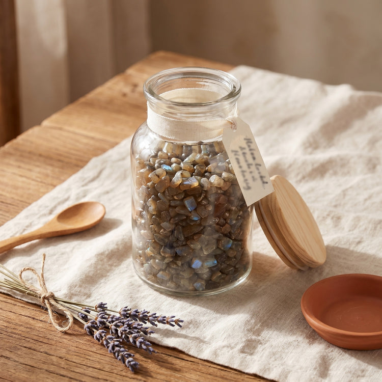 Labradorit Mini-Trommelsteine – lifestyle-anwendung