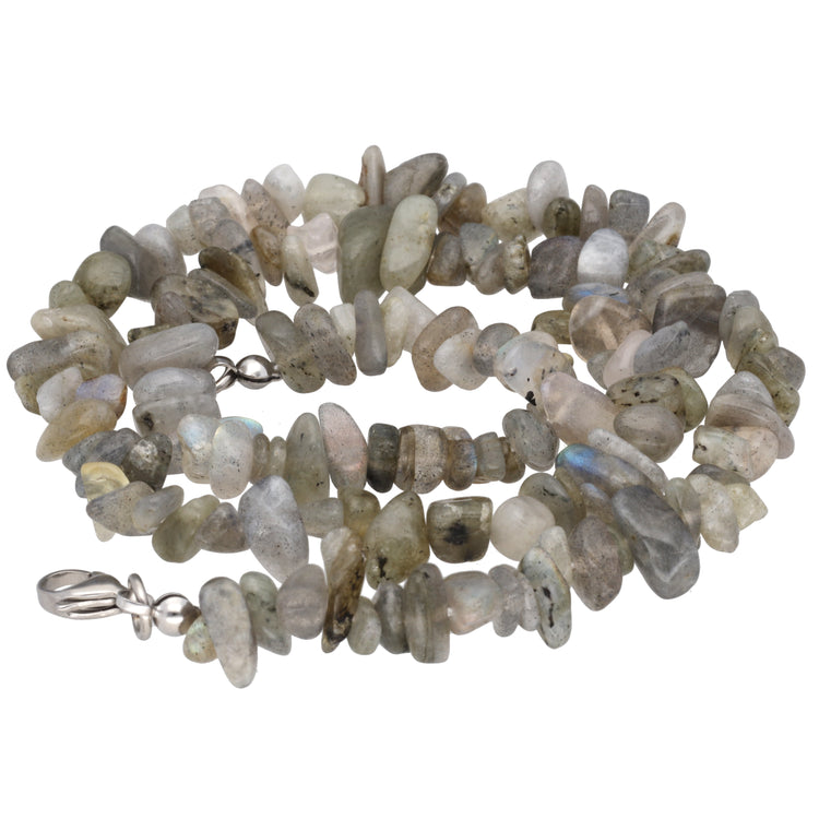 Labradorite chip necklace | 45 cm + clasp