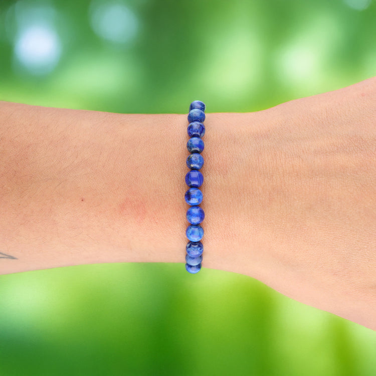 Lapis lazuli ball bracelet | 6mm