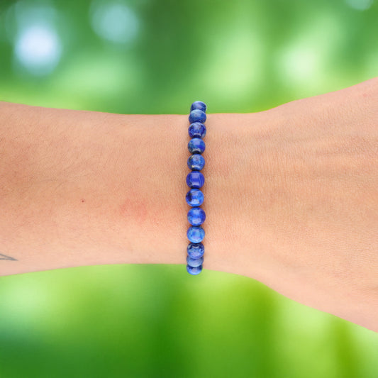 Lapis lazuli ball bracelet | 6mm
