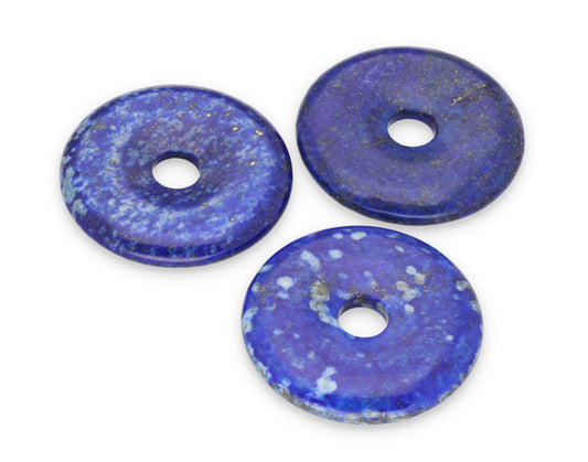 Lapis lazuli donut | 40 mm pendant + cotton cord