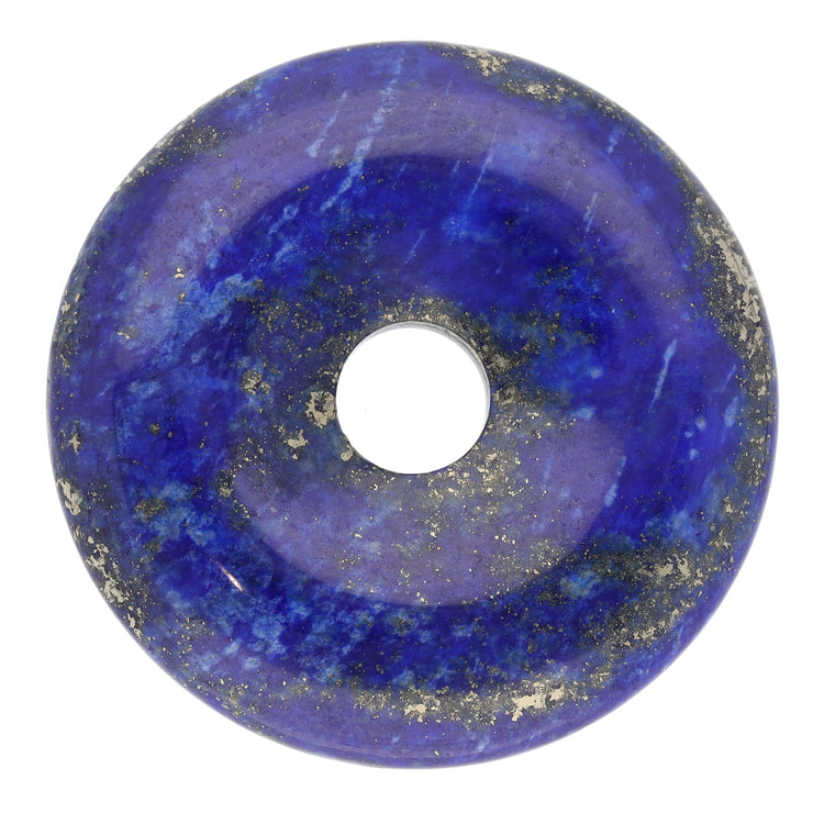 Lapis lazuli donut | 40 mm pendant + cotton cord