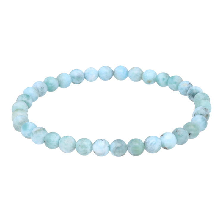 Larimar bead bracelet | 6mm