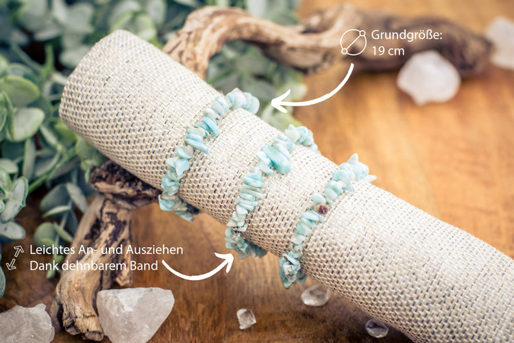 Larimar chip bracelet