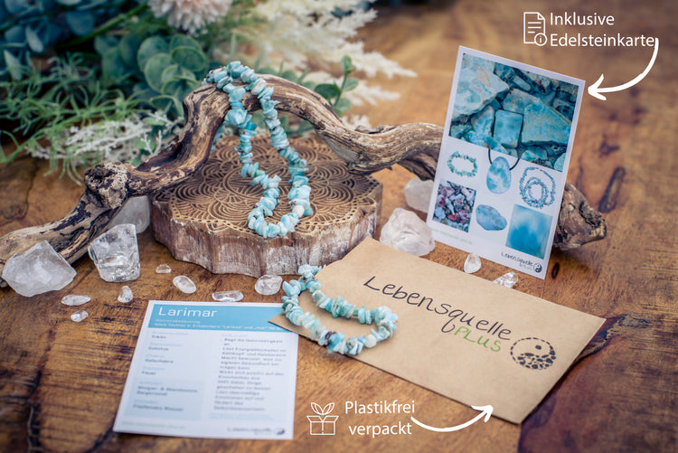 Larimar chip necklace | 45 cm + clasp