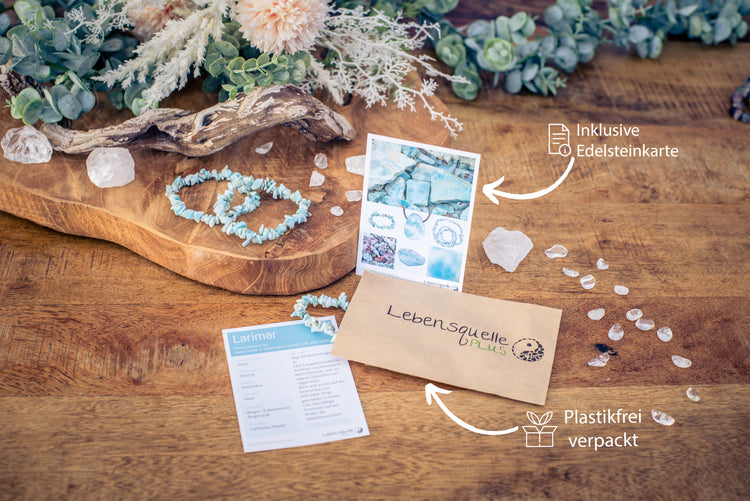 Larimar chip bracelet