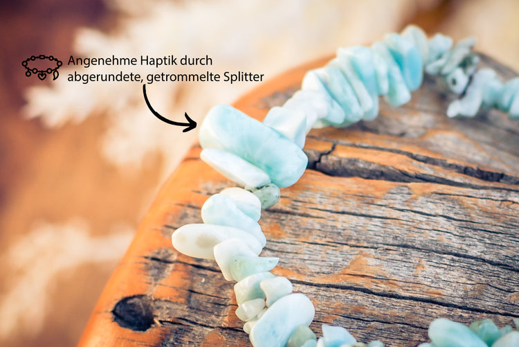 Larimar chip bracelet