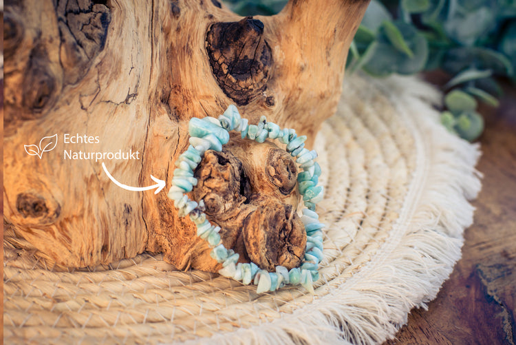 Larimar chip bracelet