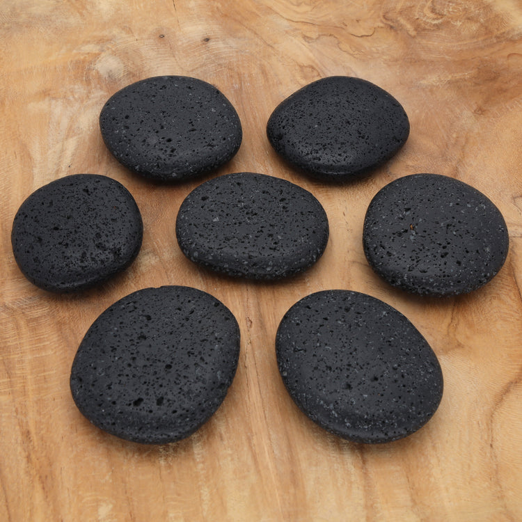 Lava stone disc stone