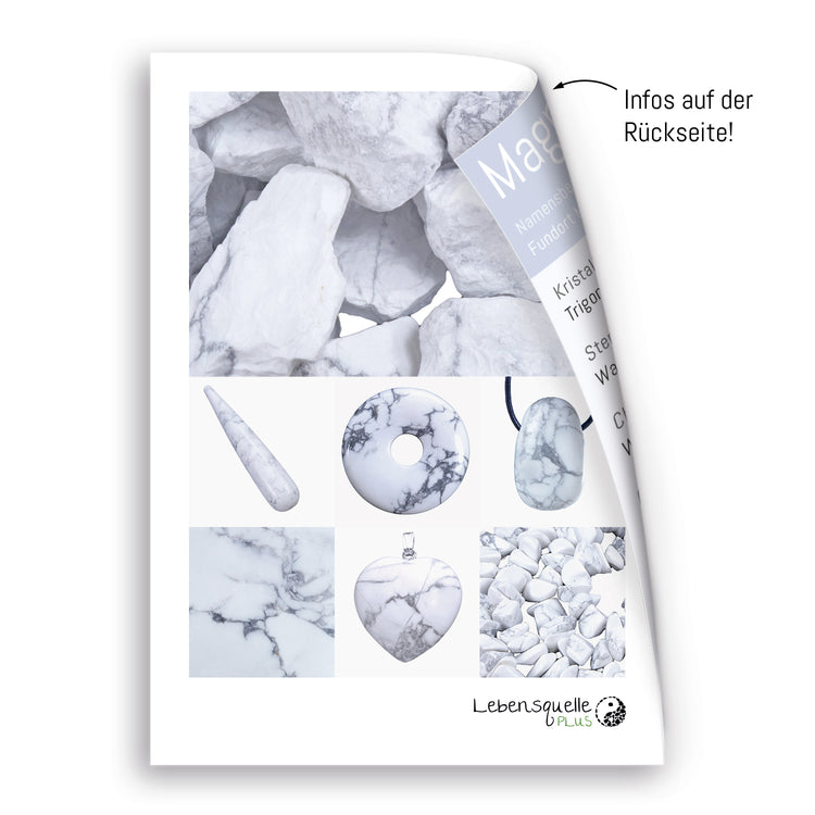 Magnesite | Double point, set | silver-colored eyelet