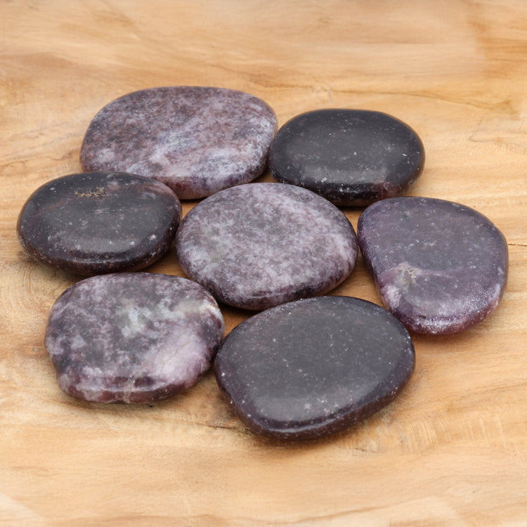 Lepidolite disc stone