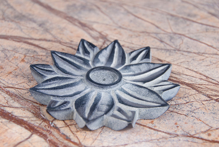Lotus flower incense stick and cone holder