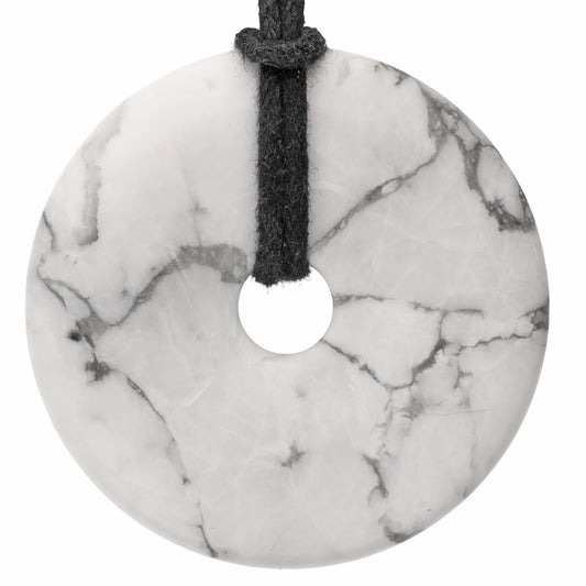 Magnesite Donut | 40 mm pendant + cotton cord