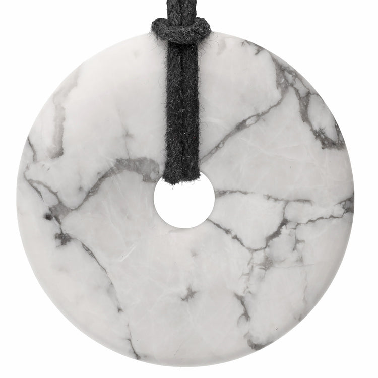 Magnesite Donut | 40 mm pendant + cotton cord