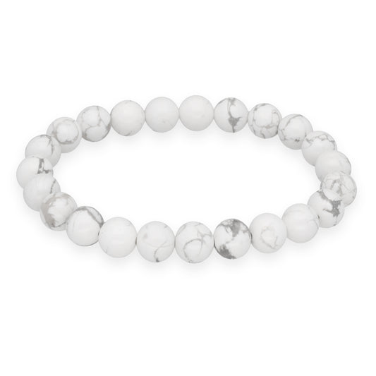 Magnesite ball bracelet | 8 mm