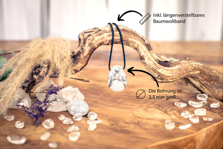 Magnesite drop pendant