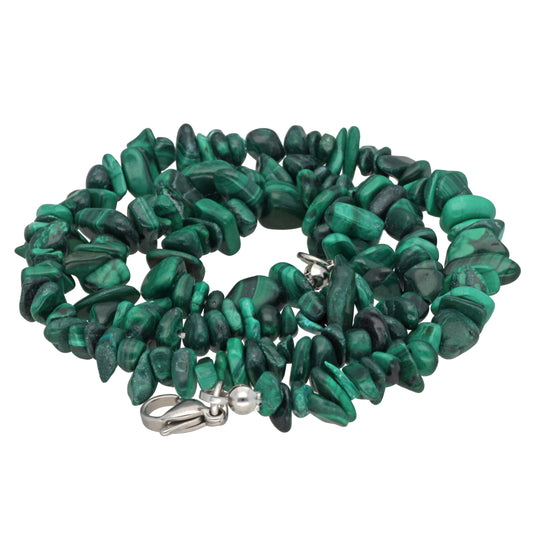 Malachite chip necklace | 45 cm + clasp