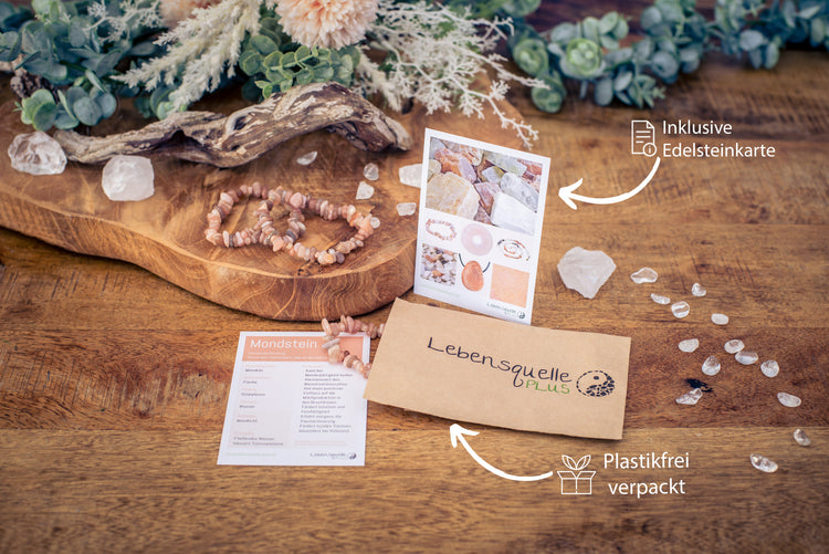 Moonstone chip bracelet