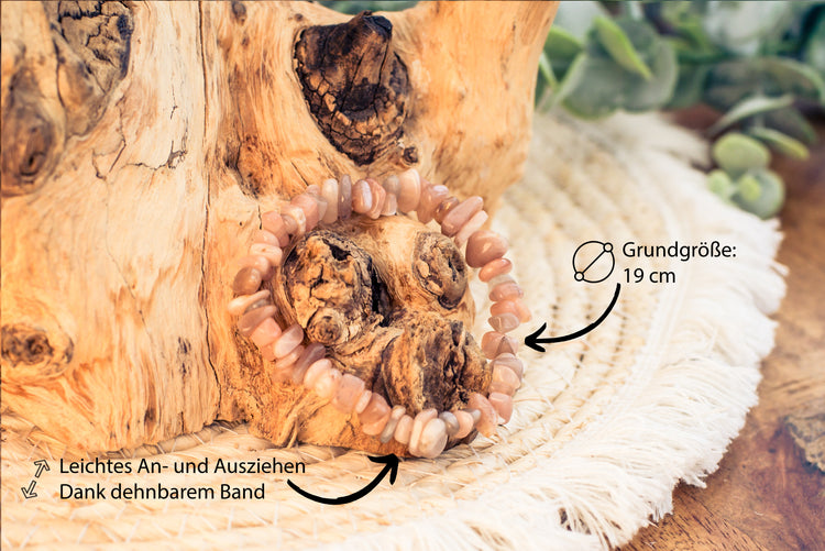 Moonstone chip bracelet