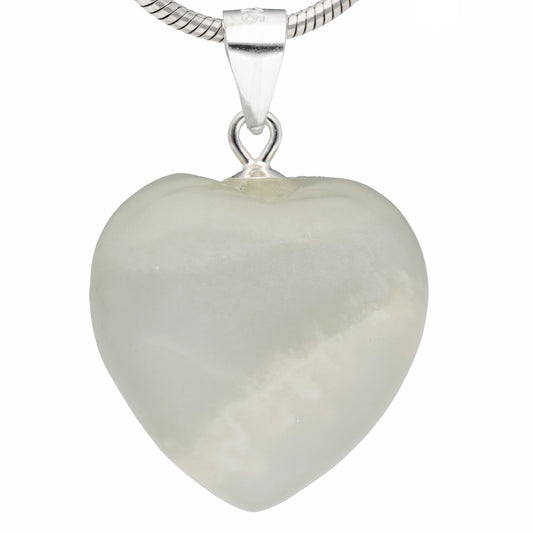Moonstone heart pendant | 1.5x1.5 cm | 925 silver eyelet