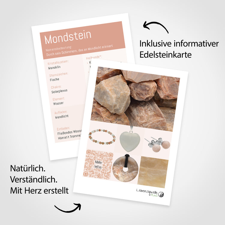 Moonstone tumbled stone