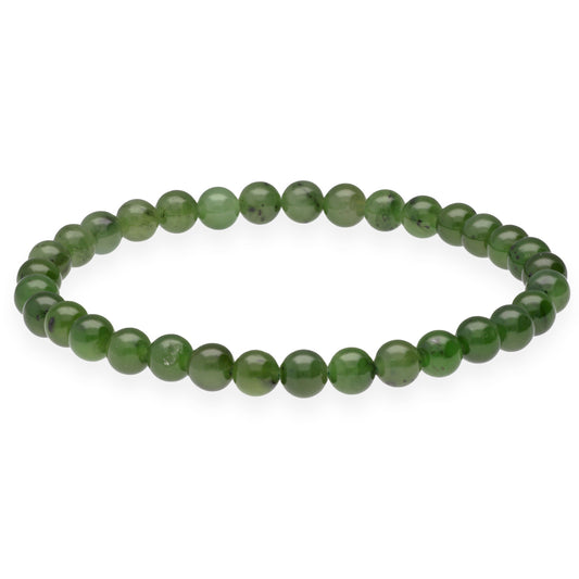 Jade (nephrite) ball bracelet | 6mm