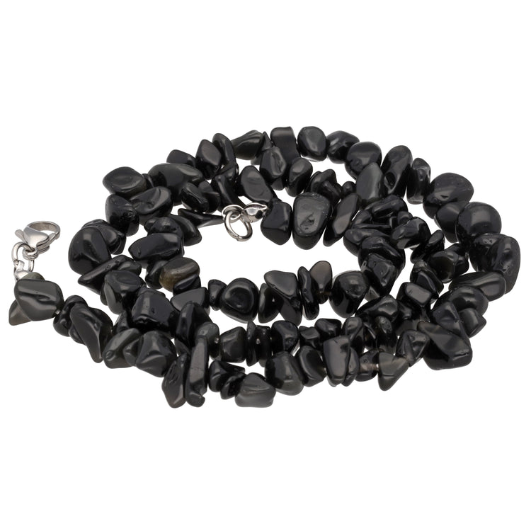 Obsidian splinter chain | 45cm with closure