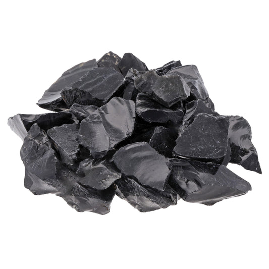 Obsidian, black water stones