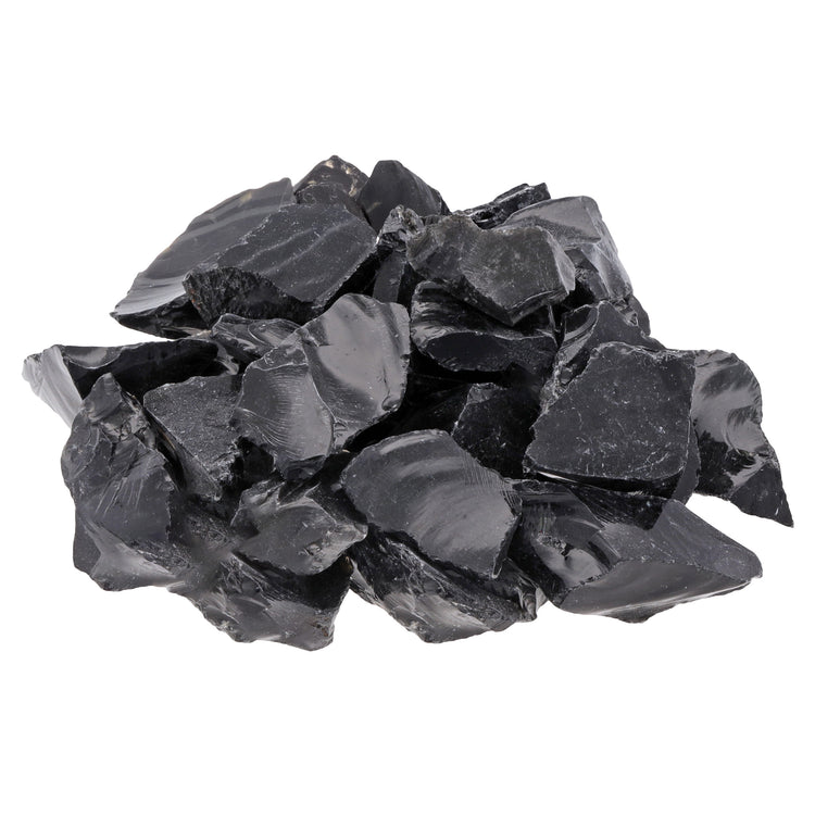 Obsidian, black water stones