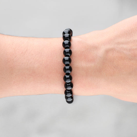 Onyx ball bracelet | 8 mm