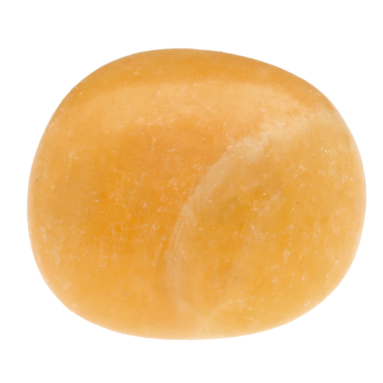Orange calcite tumbled stone