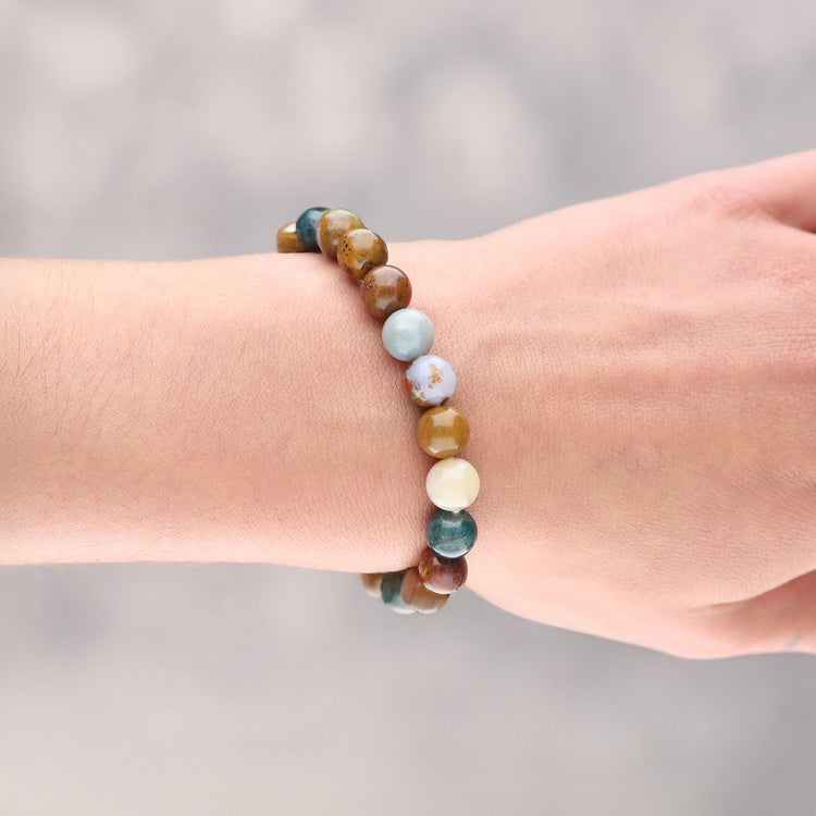 Ocean Jasper Ball Bracelet | 8mm