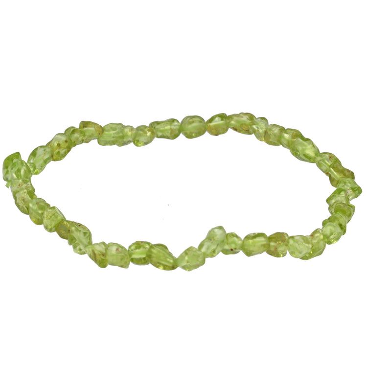 Peridot chip bracelet