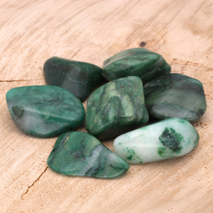Prasem (African Jade) tumbled stone